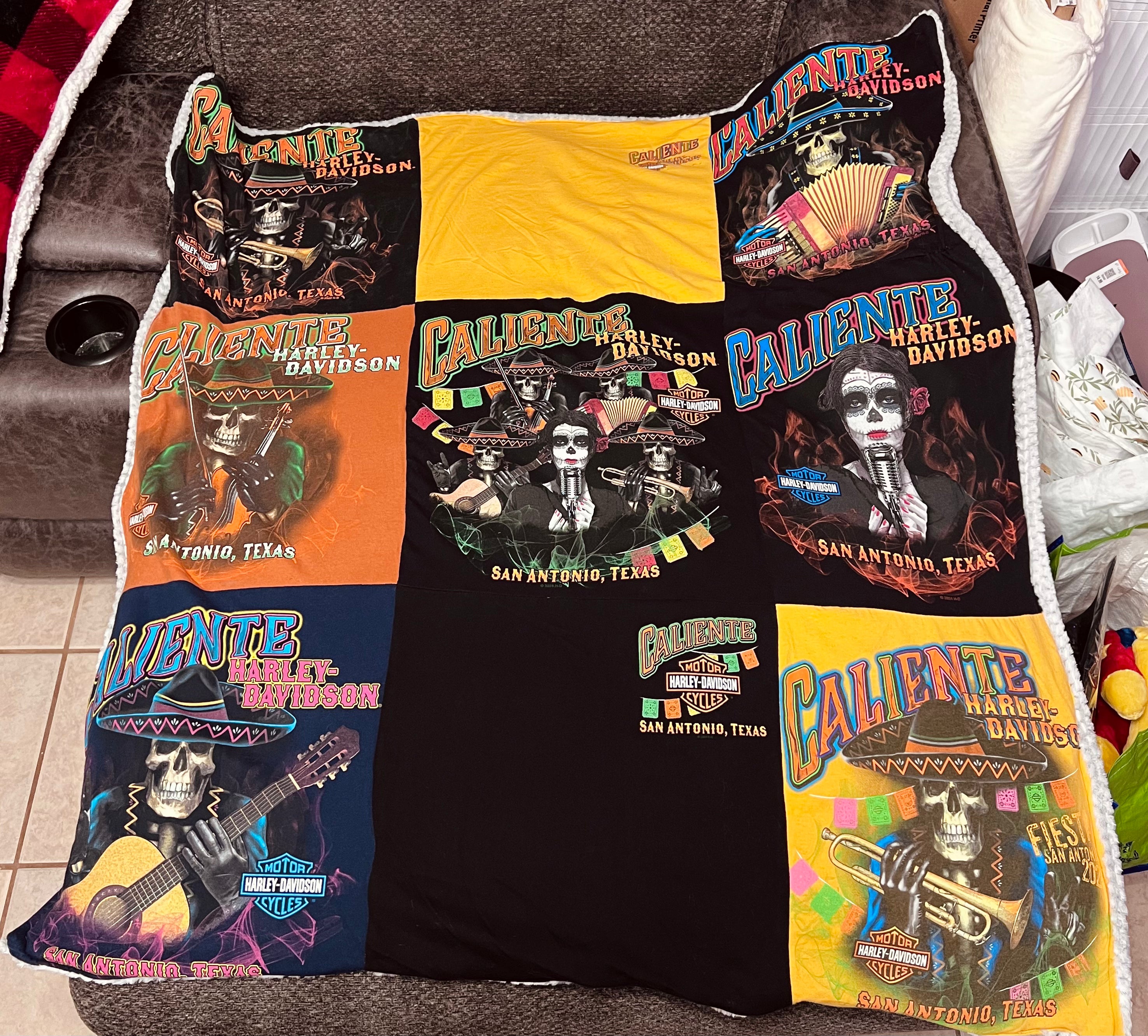 Fiesta Motorcycle Dealer Tee Blanket