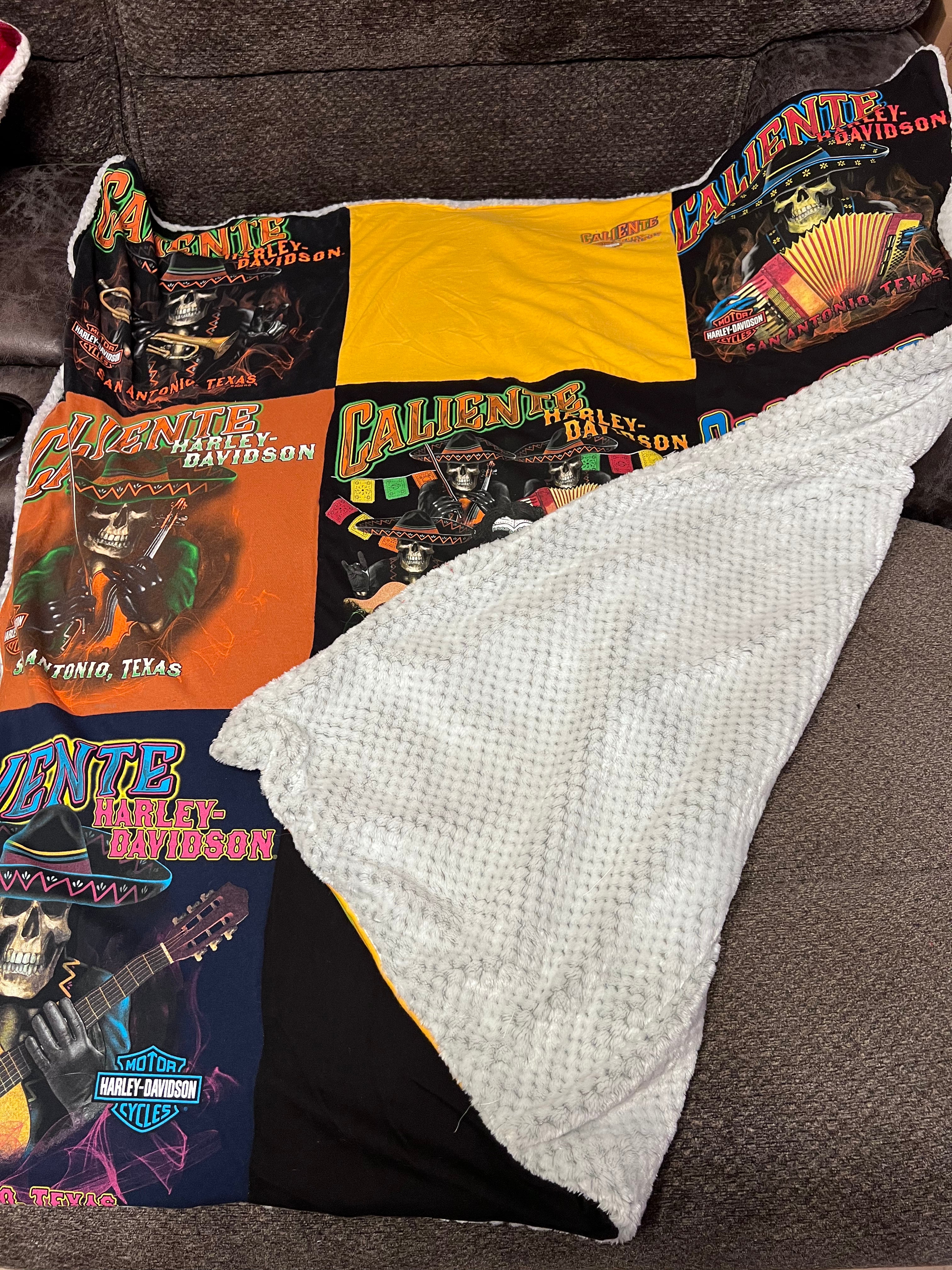 Fiesta Motorcycle Dealer Tee Blanket