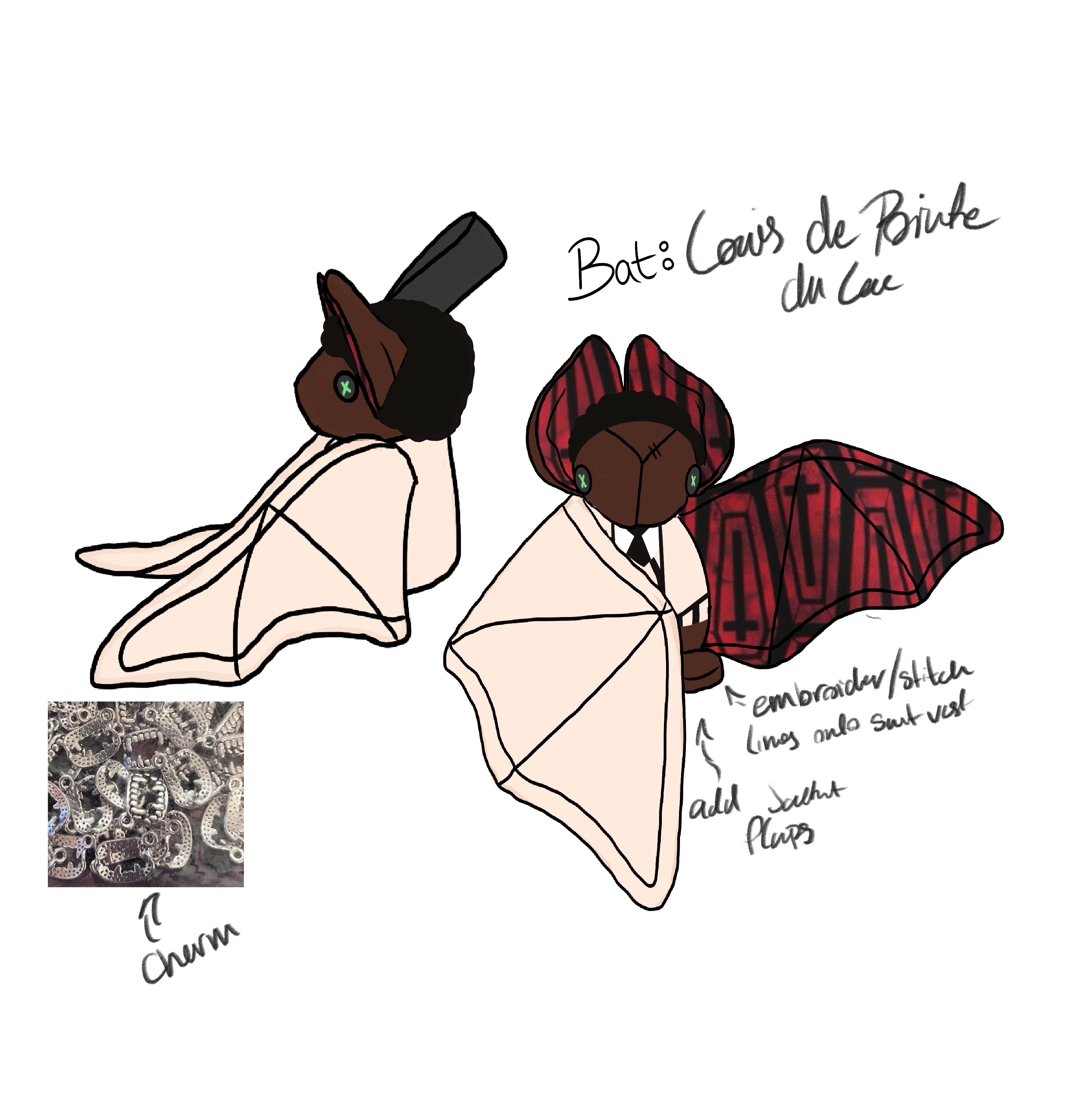 Louis Bat Plush Commission