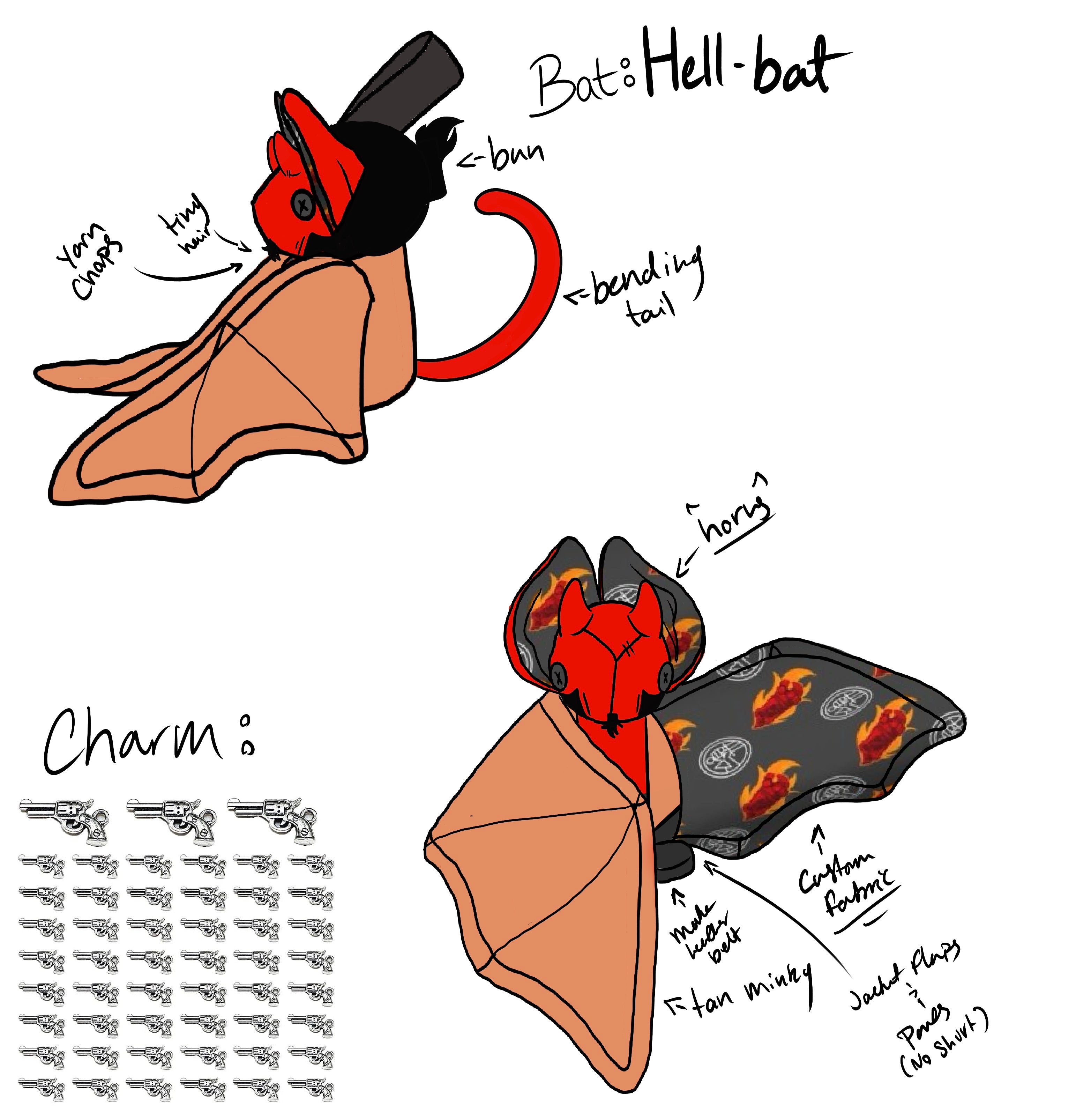 Hell-bat Plush Commission