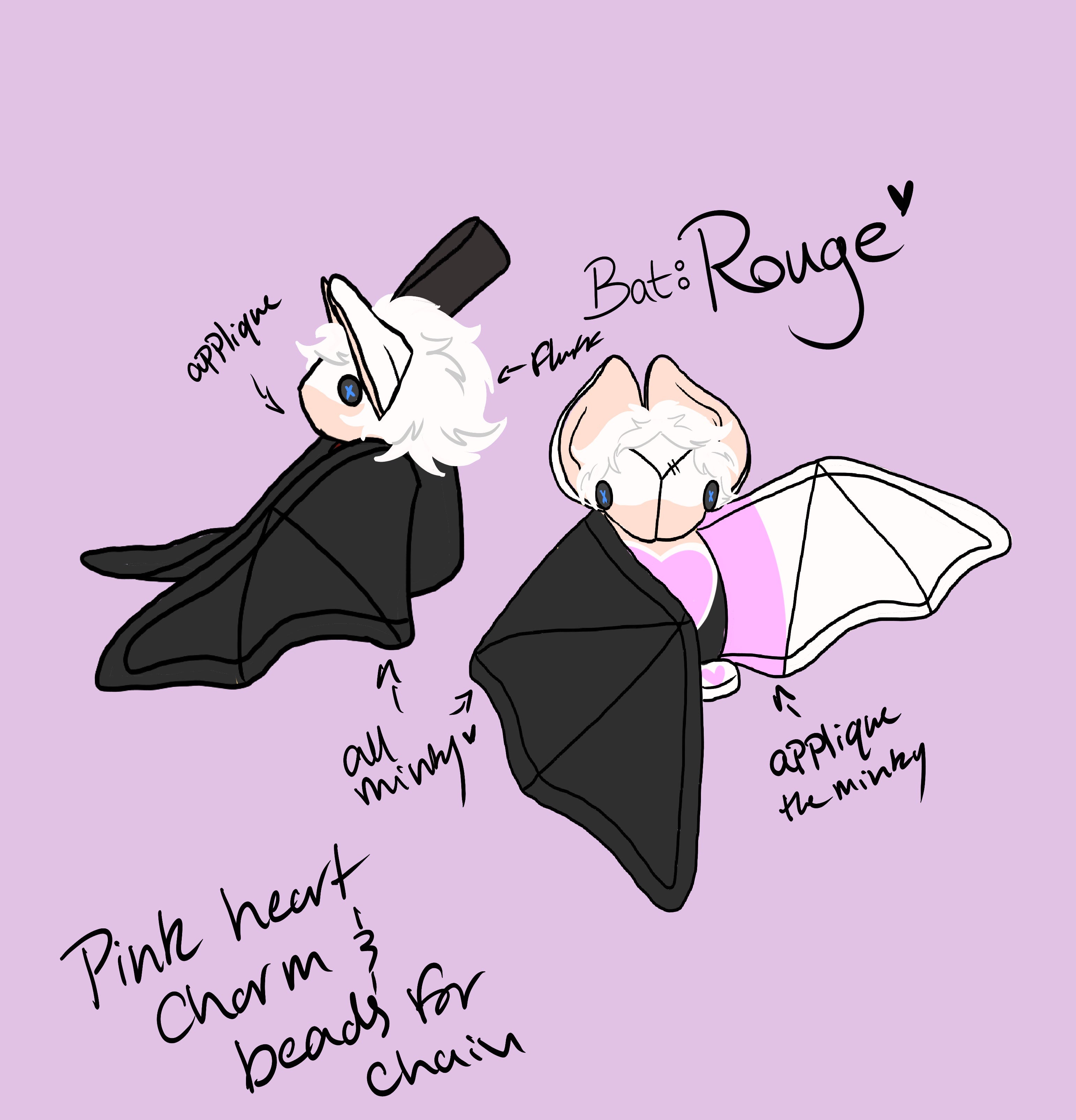 Rouge Bat Plush Commission