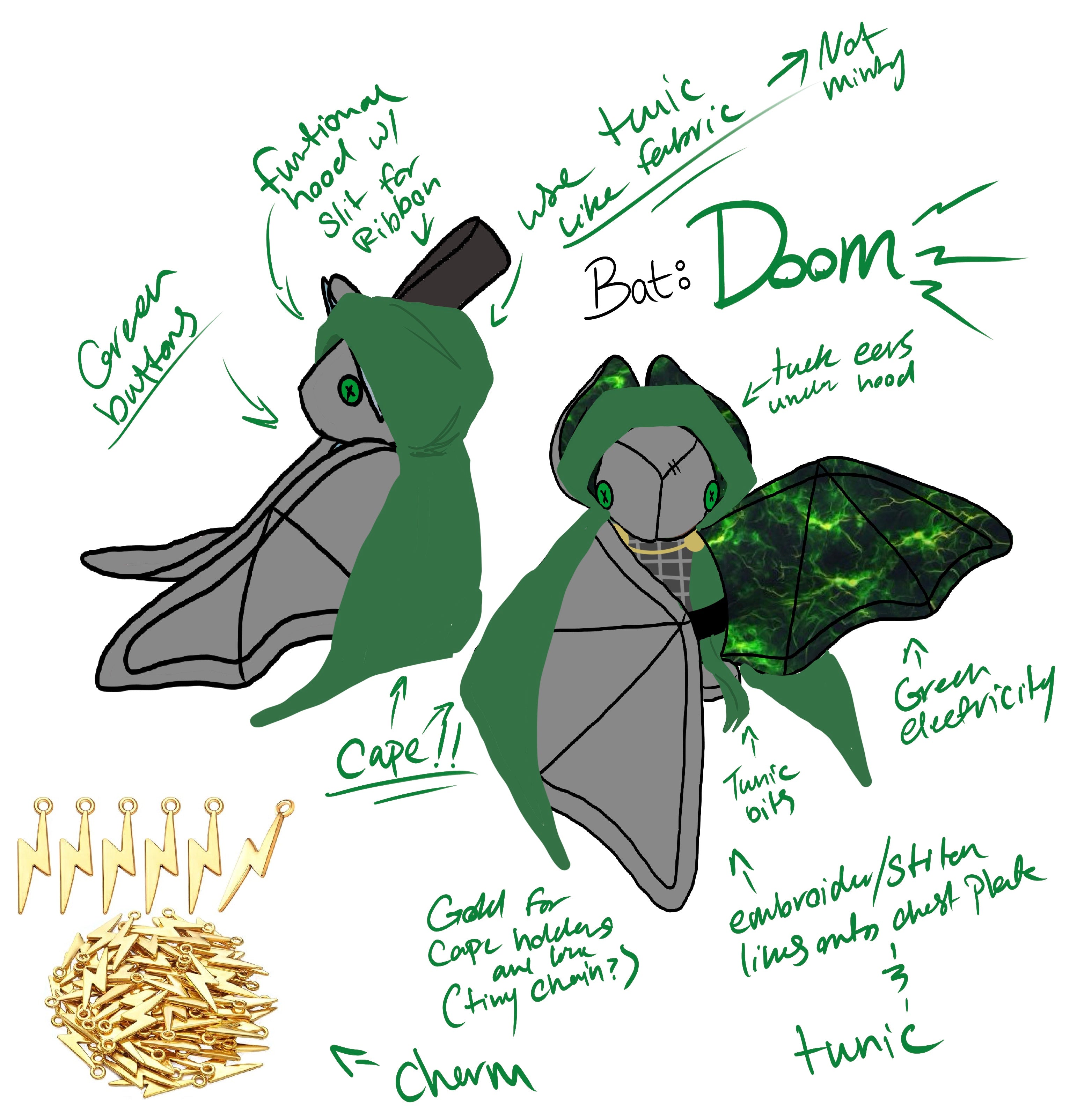 Doom Bat Plush Commission