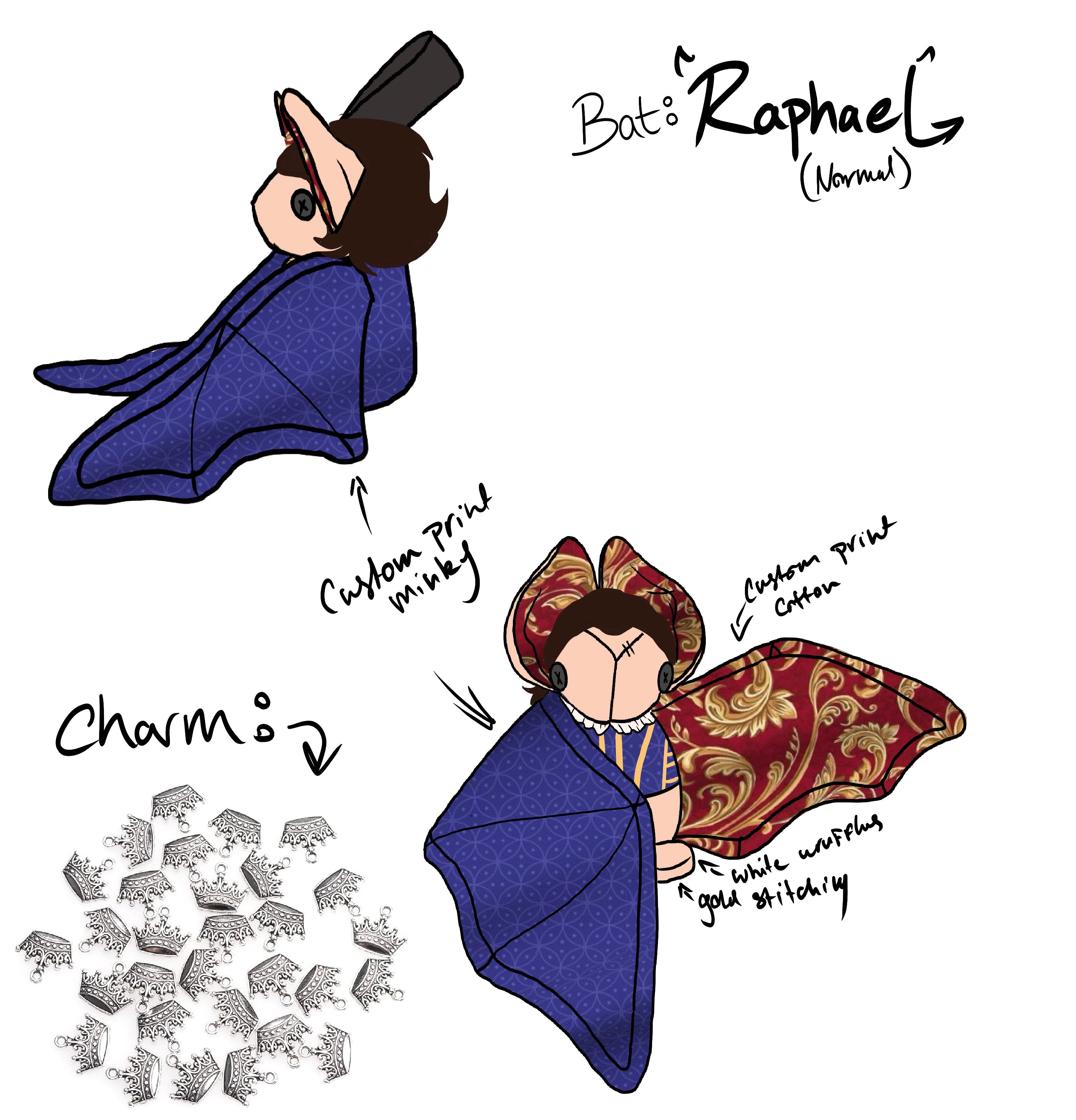 Raphael Bat Plush Commission