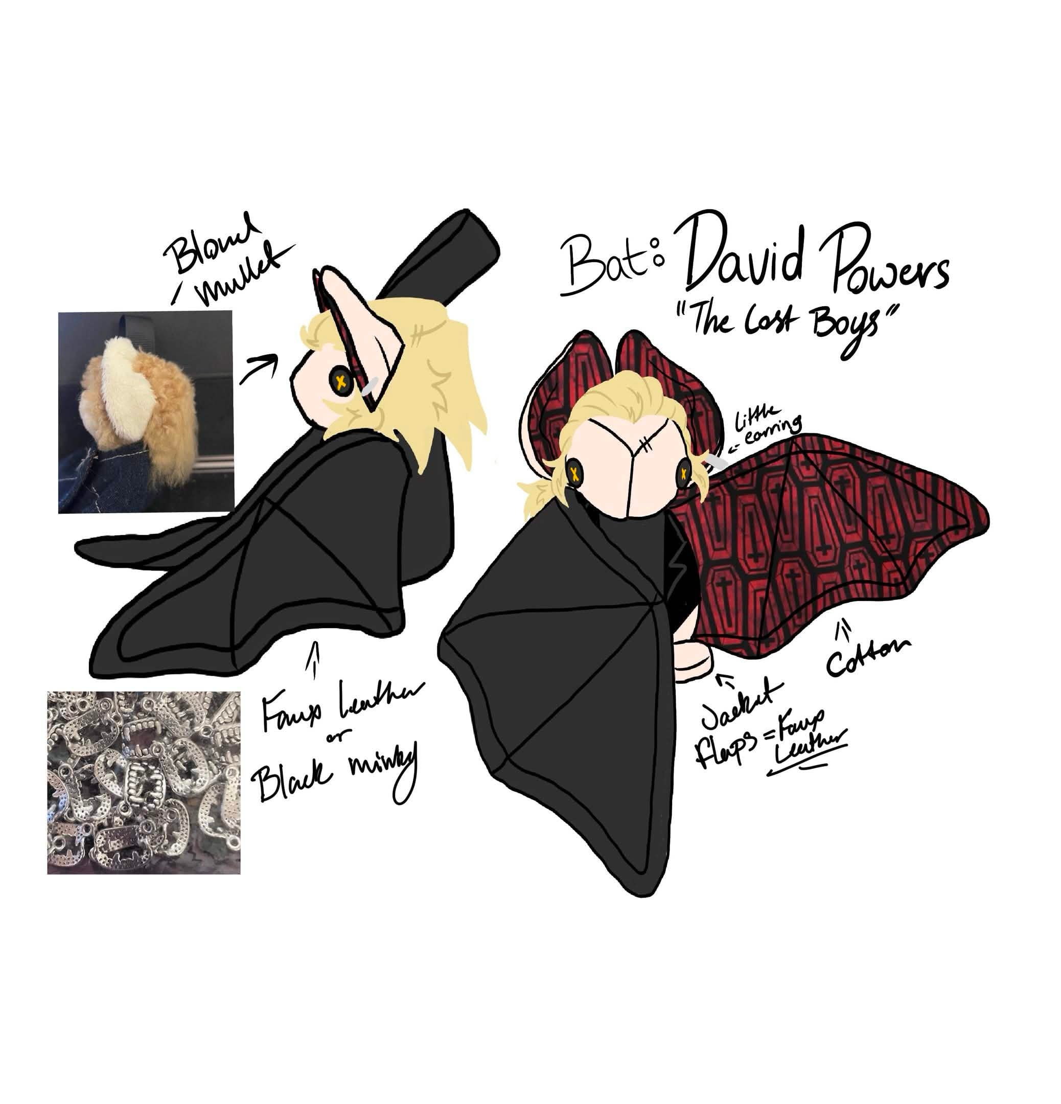 David Bat Plush MADE TO ORDER